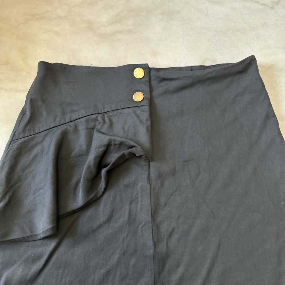 SANDRO Short Skirt with Asymmetrical Ruffle - Size 2 Black - Picture 4 of 8